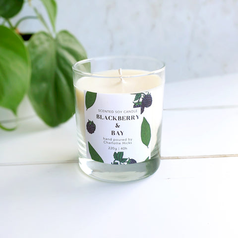 Blackberry and Bay Scented Soy Candle