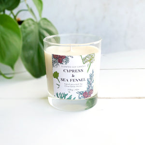 Cypress and Sea Fennel Scented Soy Candle