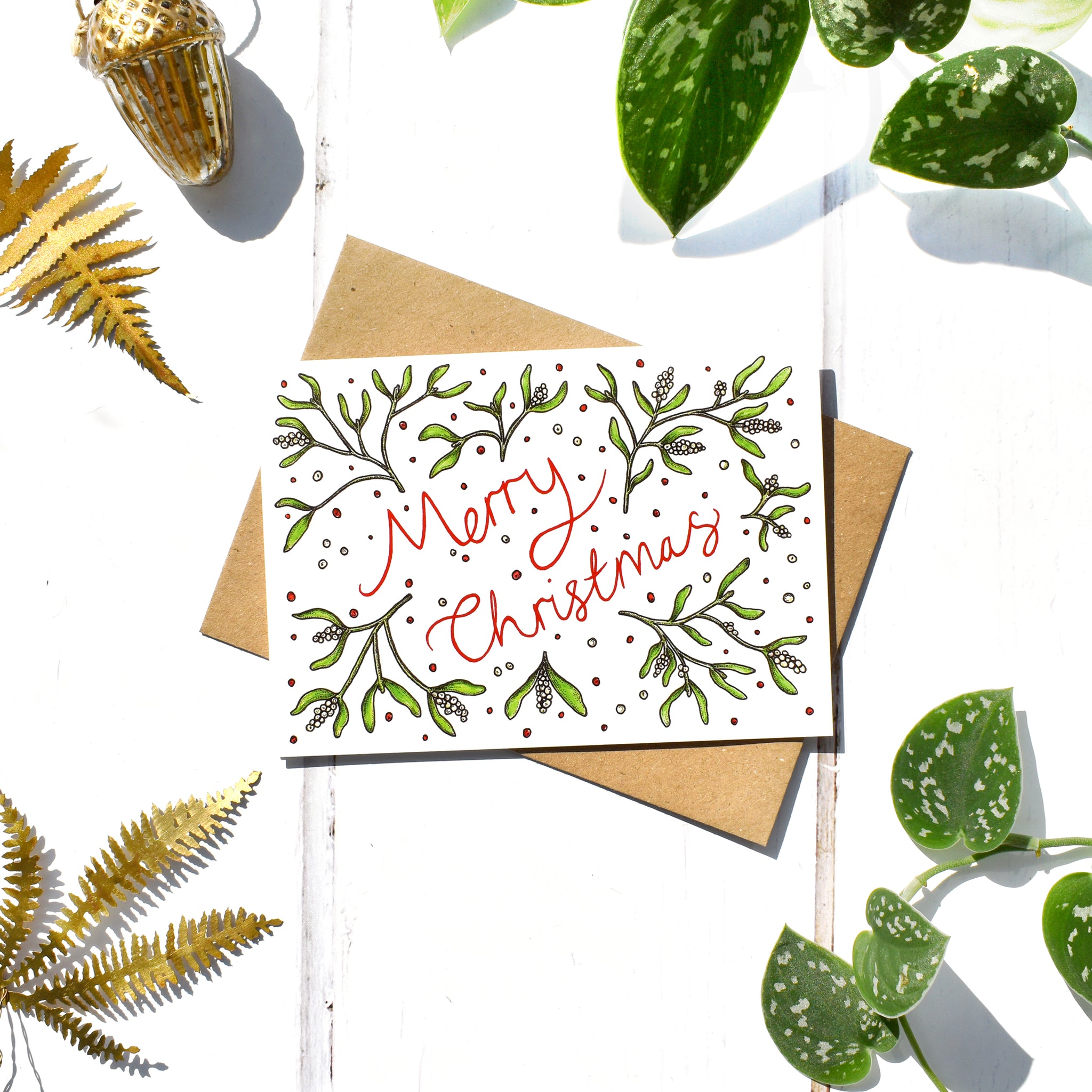 Merry Mistletoe Christmas Card