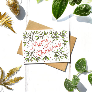 Merry Mistletoe Christmas Card